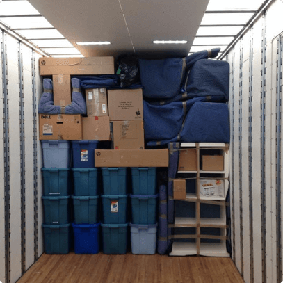 A moving truck expertly packed by First Rate Movers
